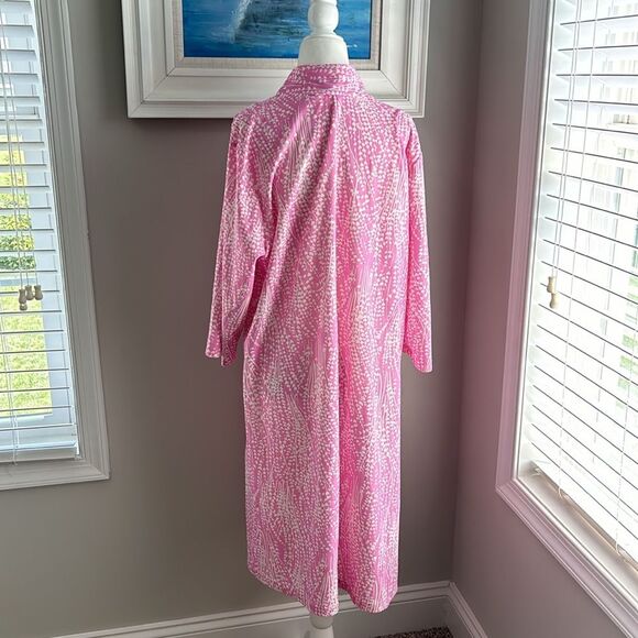 Vintage 80s 90s Anthony Richards Floral Tie Pink Dress - Picture 5 of 8